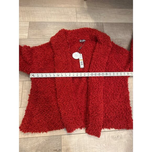 Joseph A. Red Textured Open Front Cardigan Jacket 3X Soft & Cozy Womens NEW - Picture 3 of 8